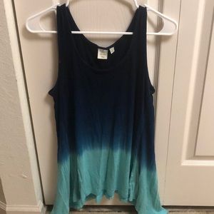 Flowy ombré blue tank